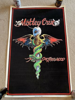 Motley Crue Dr Feelgood Rare Blacklight Poster 1989