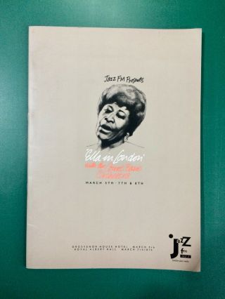 1990 Ella Fitzgerald With Count Basie Orchestra Frank Foster Official Programme