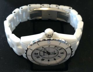 Chanel J12 White Ceramic Automatic 38mm Women ' s Watch (Authentic with Card) 3