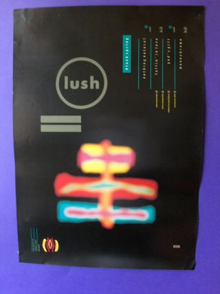 4ad Lush Black Spring Promo Poster 1991 Indie Shoegaze Spooky