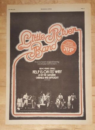 Little River Band Help On The Way 1977 Press Advert Full Page 28 X 39 Cm Poster
