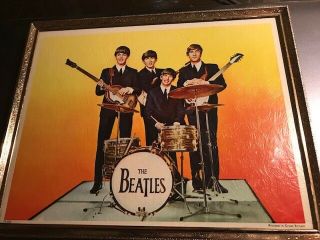 Vintage 1964 The Beatles Color Print Made In Great Britain (rare)