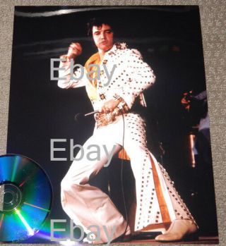Elvis Presley Glossy 11 " X 14 " Jumbo Photo 1972 Concert,  Jacksonville Florida
