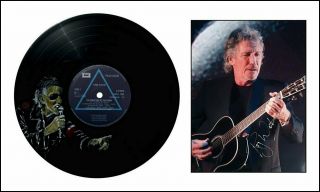 Pink Floyd Roger Waters Authentic Signed Autograph With Hand Painted Vinyl