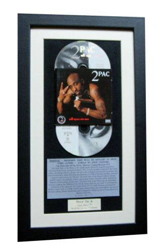 2 Pac All Eyez On Me Classic Cd Album Gallery Quality Framed,  Express Global Ship