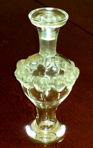Lovely Lalique Crystal " Martine " Perfume Bottle 14.  2cm - C1970 - One Chip
