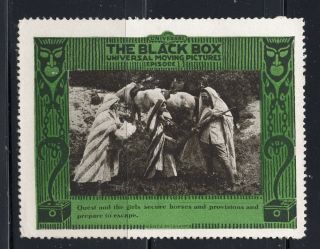 1915 Movie " The Black Box " Poster Stamp Reklamemarken 32078