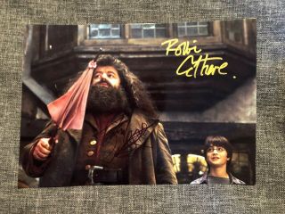 Daniel Radcliffe Robbie Coltrane Harry Potter Autograph Signed 6x8 Photo