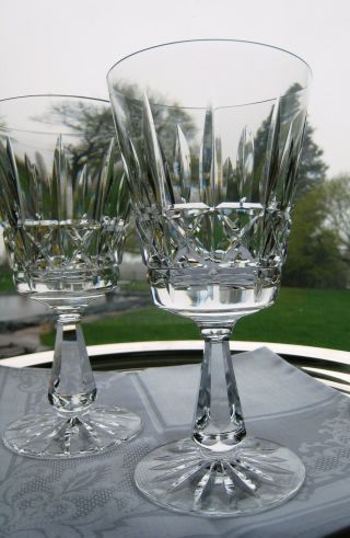 Waterford Irish Crystal.  Kylemore Pattern.  Two 6 3/4 " Water / Red Wine Glasses