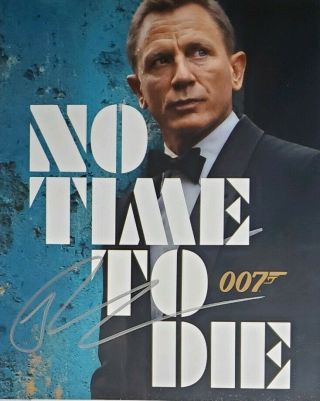 Daniel Craig 007 Hand Signed 8x10 Photo W/holo No Time To Die