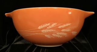 Vintage Pyrex Autumn Harvest 443 Cinderella Bowl Orange - Wheat - 2.  5 L -