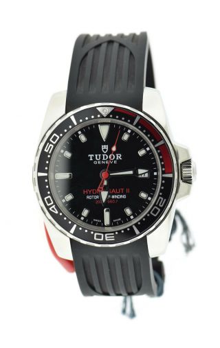 Tudor Hydronaut Ii Black Dial Stainless Steel Watch 20060n