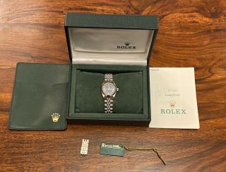 Ladies Stainless Steel Rolex Oyster Perpetual Watch 67180 Box Guarantee