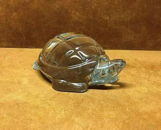 Vintage Baccarat Crystal 4 " Turtle Tortoise Paperweight Figurine Signed France