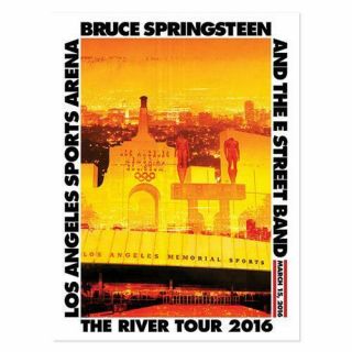 Bruce Springsteen 2016 River Tour Limited Edition Los Angeles Poster 3/15/16
