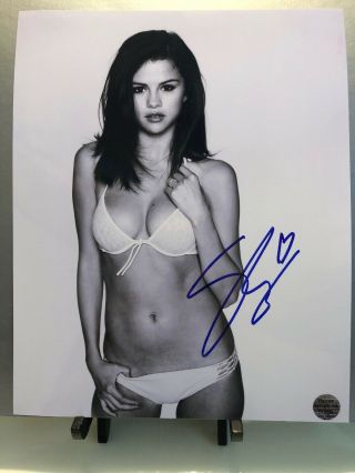 Selena Gomez Signed Autograph 8x10 Photo Signer Wizards Hot Sexy Bikini