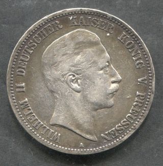 1903 A Germany Prussia 5 Mark Silver