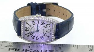 Franck Muller 1752 QZ D 18K WG 2.  0CTW VS1/F factory diamond quartz ladies watch 3