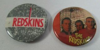 The Redskins Vintage 2 X 1980s 25mm Badges Pins Buttons Political Punk