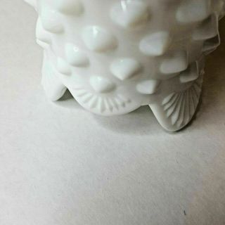 Fenton Hobnail White Milk Glass 3 Footed Votive Candle or Toothpick Holder 3
