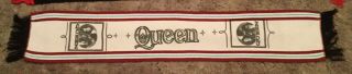 Vintage Queen Freddie Mercury Tour Scarf White,  Maroon & Aqua