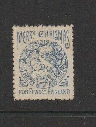 Poster Stamp France/ Uk Wwi 1919 Peace