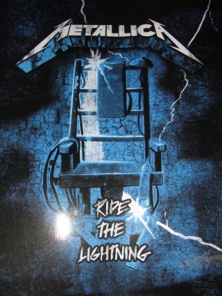 NWT Metallica Ride The Lightning Electric Chair Metal Band Plush Throw Blanket 2