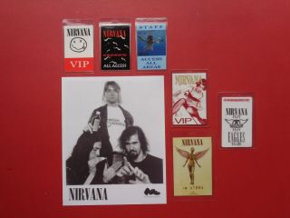 Nirvana,  B/wpromo Photo,  6 Backstage Passes,  Rare Originals,