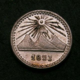 Guatemala 1/4 Real 1893/2 - Silver - Aunc - 3602