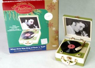 Elvis Presley Phonograph Record Player Christmas Ornament 2005 Cxor - 153n
