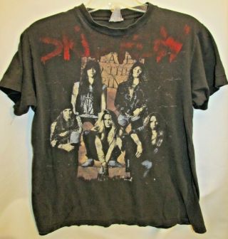 Skid Row Slave to the Grind RARE Vintage Concert T Shirt America 91 - 92 TOUR LG 2