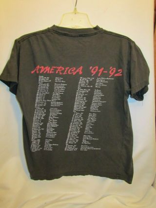 Skid Row Slave to the Grind RARE Vintage Concert T Shirt America 91 - 92 TOUR LG 3