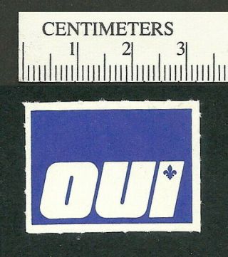 B55 - 99 Canada 1980 Quebec Referendum Oui Political Stamp Mnh