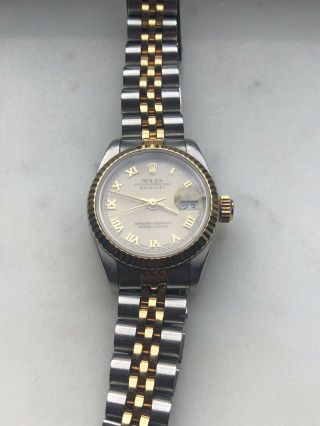 Rolex Datejust Auto 26mm Steel Yellow Gold Ladies Jubilee Bracelet Watch 69173