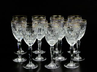 Wine Glass Hanover Gold By Waterford Crystal,  Blown Glass Crafted In Slovenia