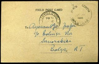Gold Coast Field Post Card 1946 Demob Centre Cds