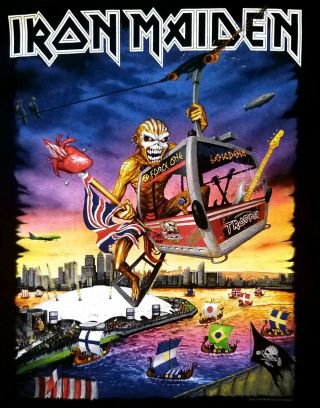 Iron Maiden - London O2 Event Shirt,  2017 Book Of Souls Xl