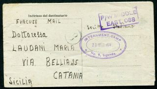 Kut 1945 Unstamped Prisoner Of War Letter To Italy Ex Internment Camp 6,  Uganda