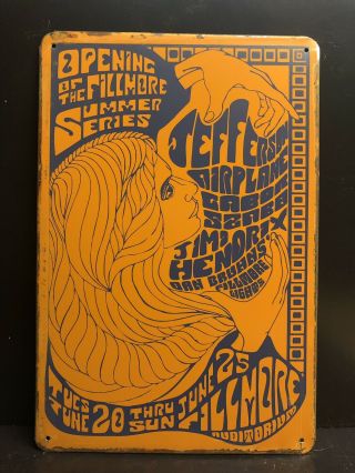 Opening Of The Fillmore Summer Series Concert Poster Vintage Metal Sign 20x30 Cm