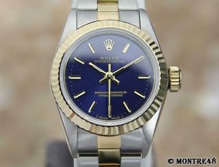 Rolex 67193 Solid 18k Gold And Stainless St Swiss Made Auto 1985 Lady Watch N71