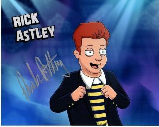 Rick Astley Signed 8 X 10 Color Photo - Never Gonna Give You Up - Family Guy