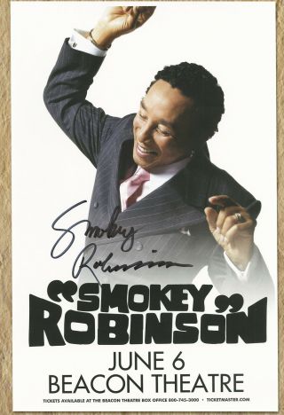 Smokey Robinson Autographed Gig Poster I Second That Emotion