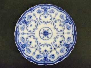 Antique CONWAY Wharf Pottery Semi - Porcelain Flow Blue 10 