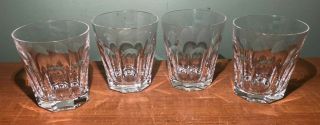 Set Of 4 Waterford Crystal Sheila Pattern 3 1/2 " Old Fashion Glasses Tumblers
