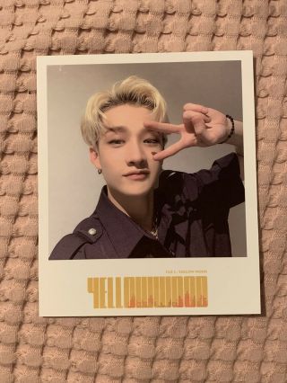 Stray Kids Yellow Wood Taiwan Version Official Polaroid Photocard Bang Chan