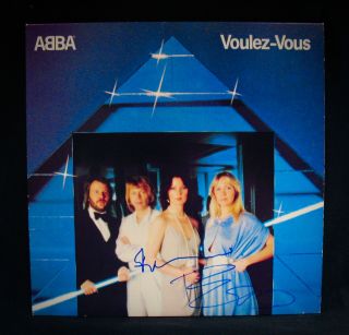 Abba Autographed Voulez - Vous Album By Bjorn Ulvaeus & Benny Andersson