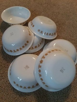 Set Of 7 Corelle Butterfly Gold 6 - 1/4 " Soup Cereal Bowls