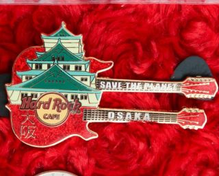 Hard Rock Cafe Pin Osaka Save The Planet Pagoda Temple Hat Lapel City Castle