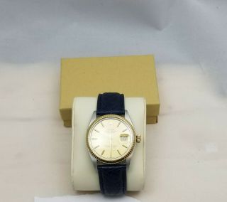 Rolex Datejust 16014 Two Tone Ss & 18k Gold Linen Dial