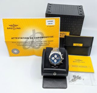 Breitling Avenger A13370 48mm Chronograph Blue Dial Automatic Watch